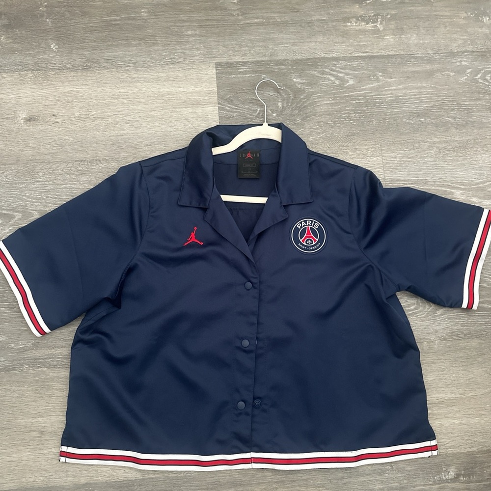 PSG Jordan Navy Jacket with Red and White Logo